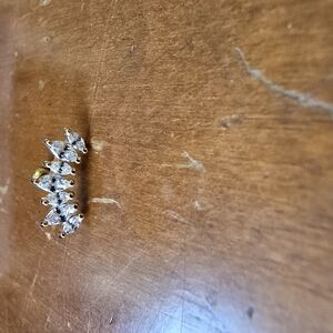 Elegant Gold Crown Helix Piercing Earring